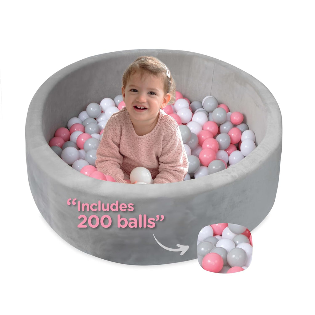 Kids' Ball Pit for Home with 200 Balls | Pink